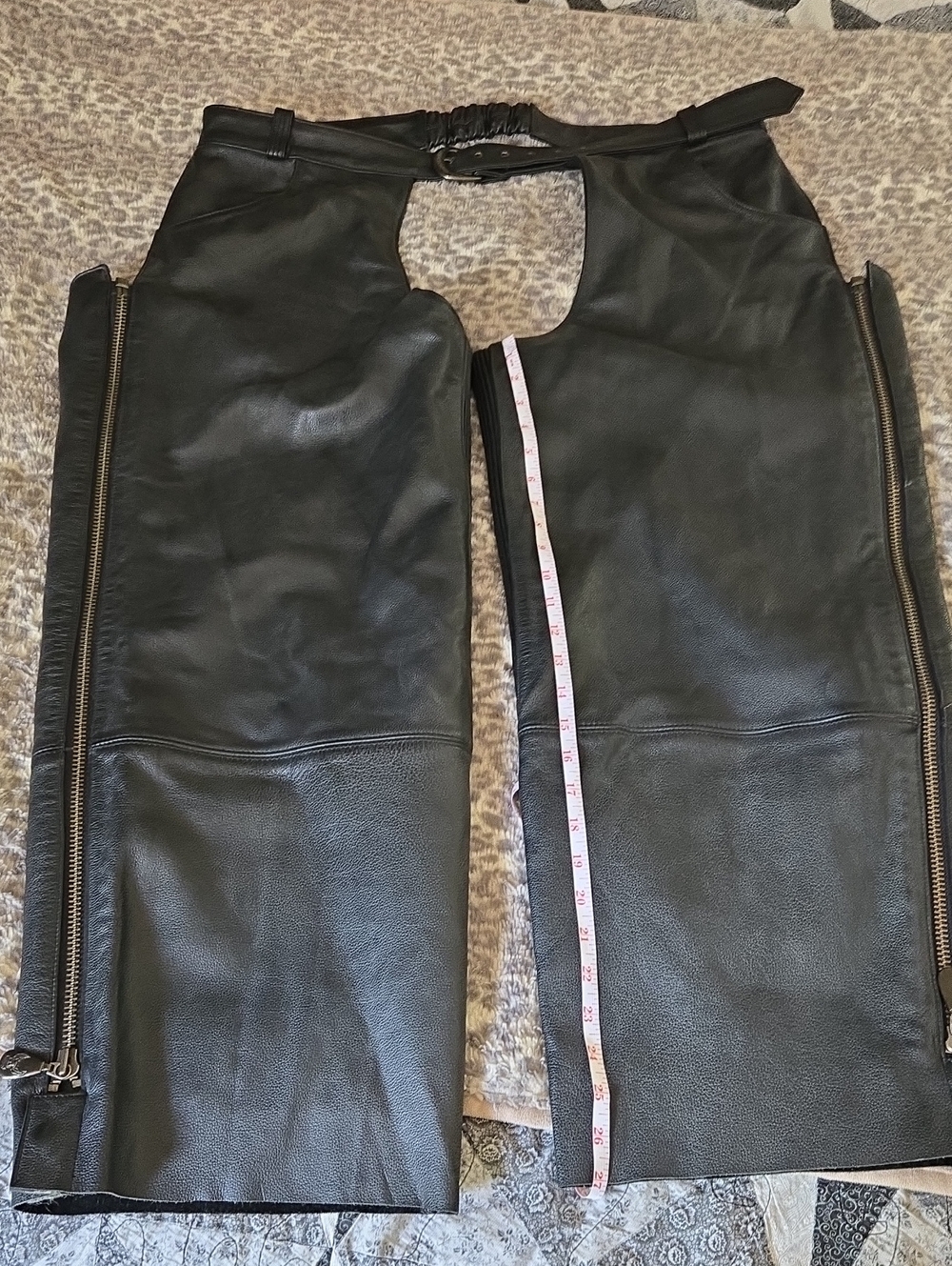 Womens Black Leather Chaps